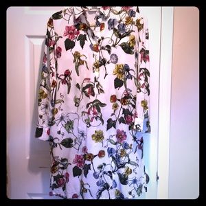 Floral tunic dress with pockets